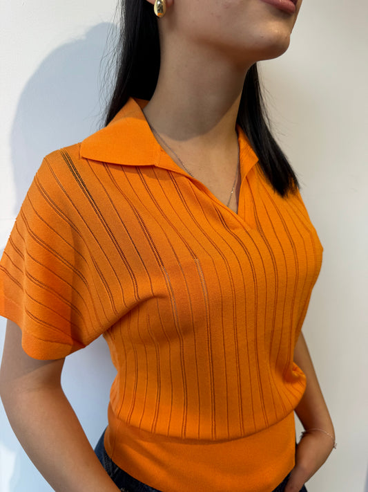 Polo viscosa orange