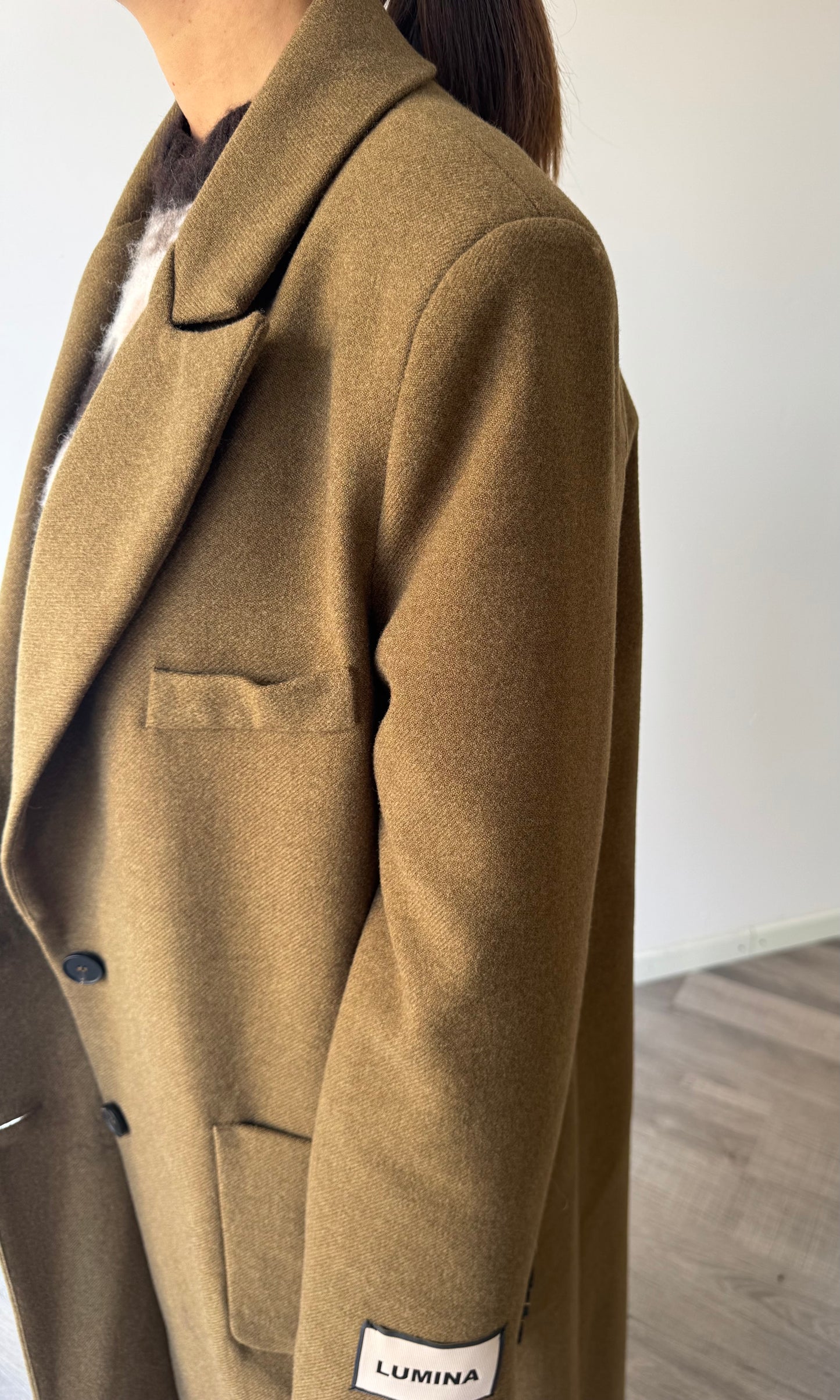 Cappotto Over in lana Verdone