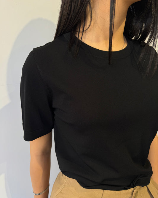 T-shirt viscosa nera