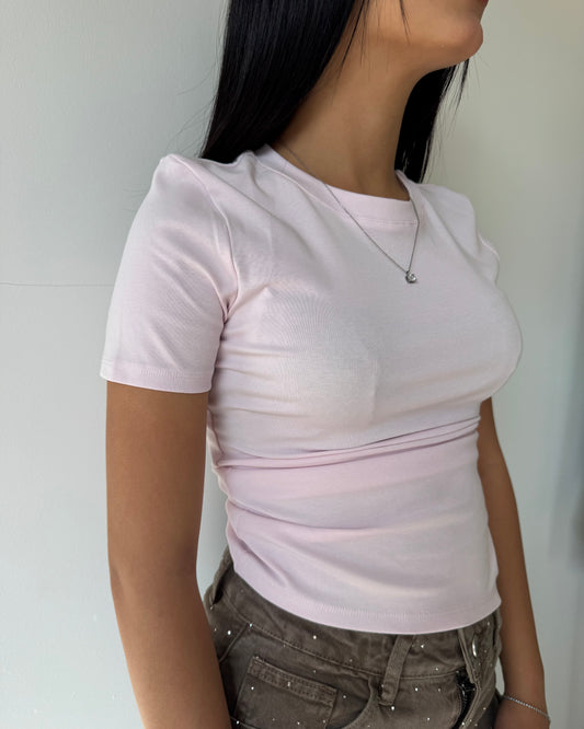 T-shirt cotone rosa
