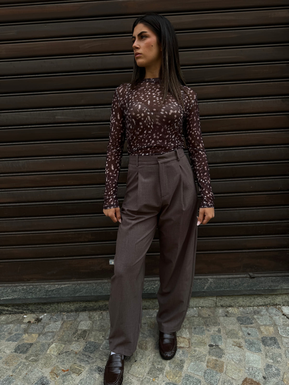 MAGLIA VELATA LEOPARD BORDEAUX