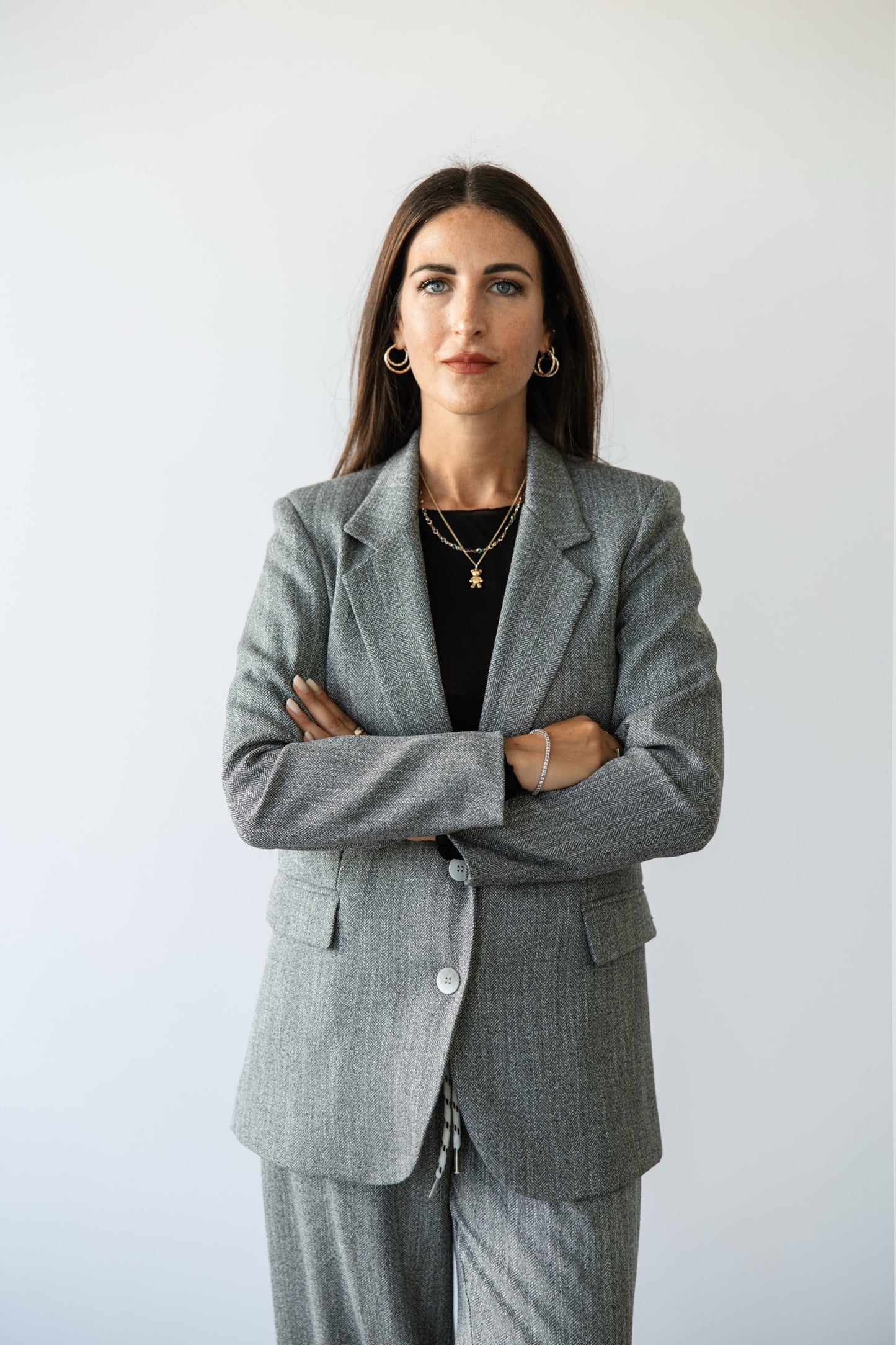 Completo Spigato Grigio