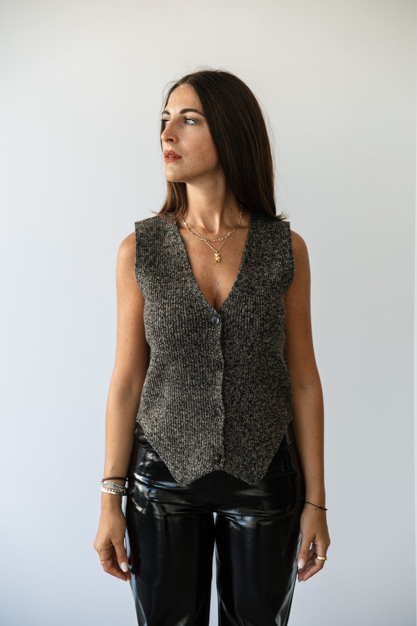 Gilet Melange marrone