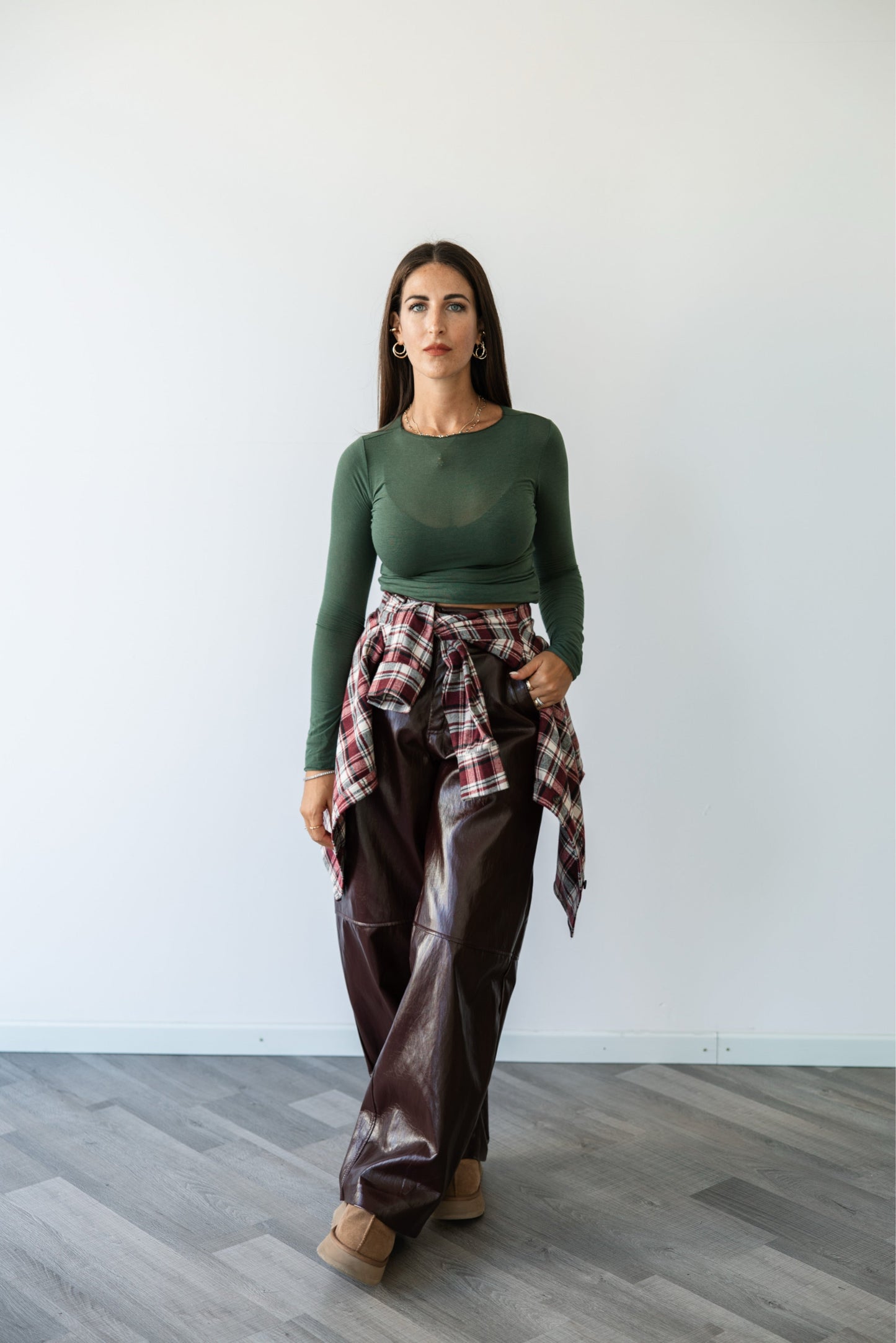 Camicia quadri boscaiola bordeaux