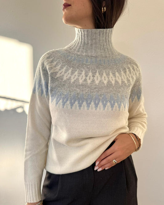 Maglione Misto Lana Chiaro