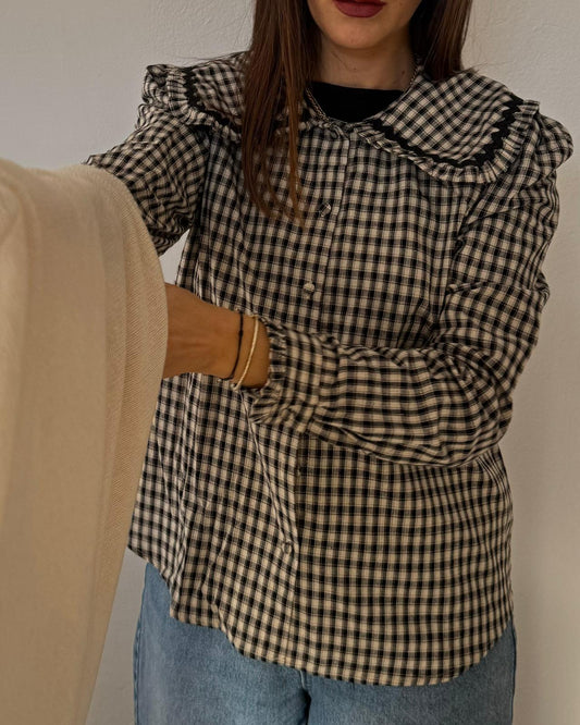 Camicia Bon Ton a quadretti bianco e nero