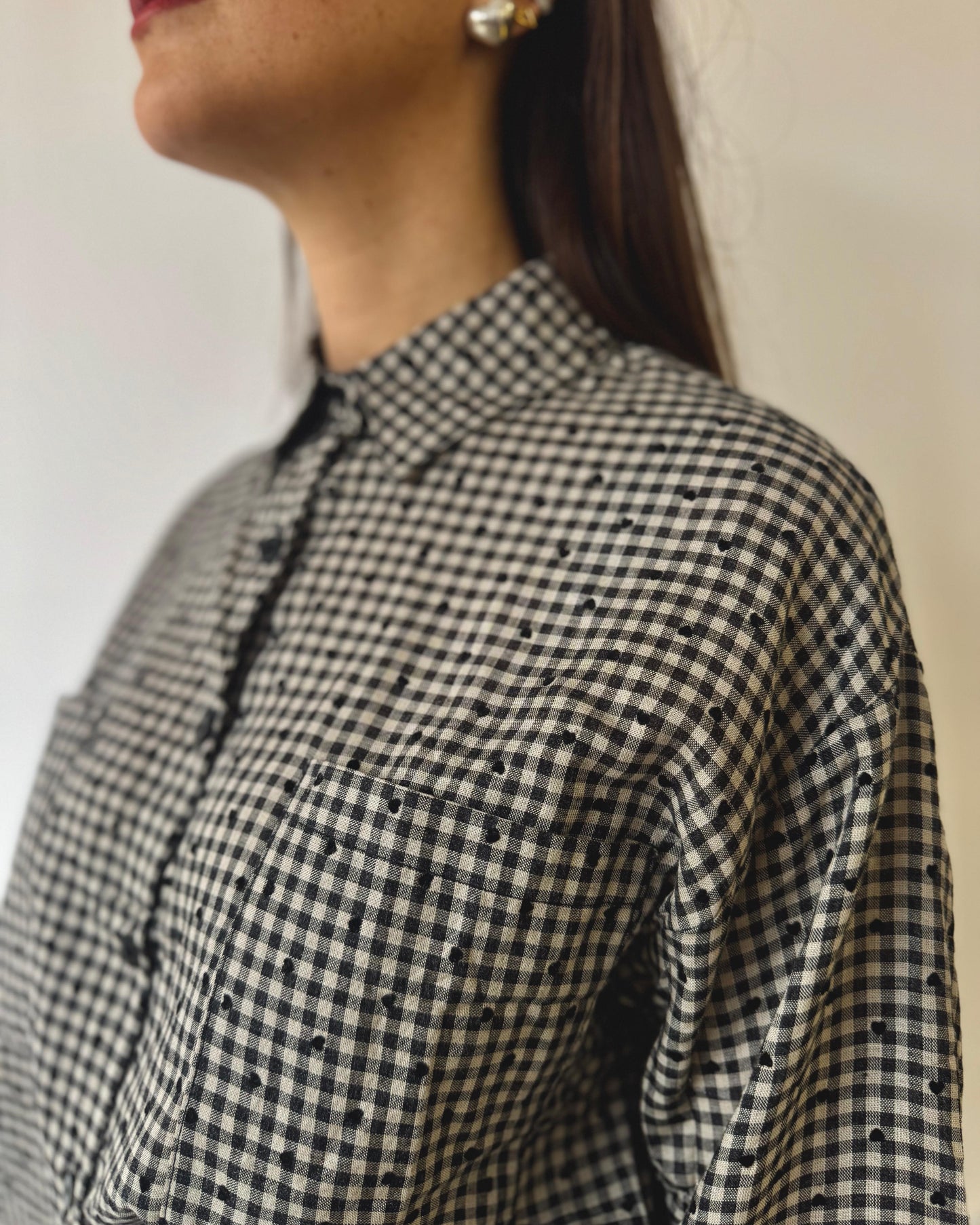 Camicia Quadriciosa Nera
