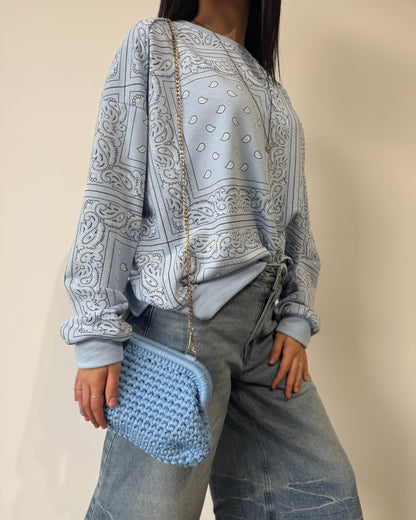 Cluctch GOMITOLO azzurra