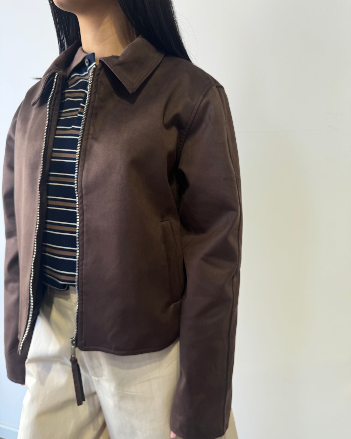 Jacket camoscio moro