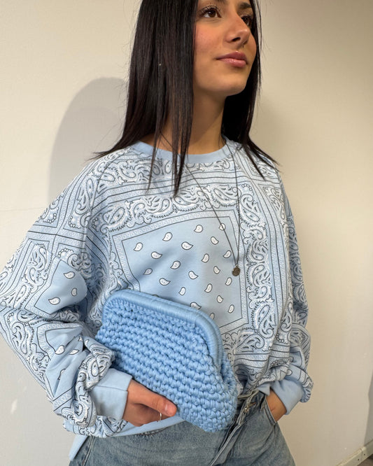 Felpa BANDANA azzurra