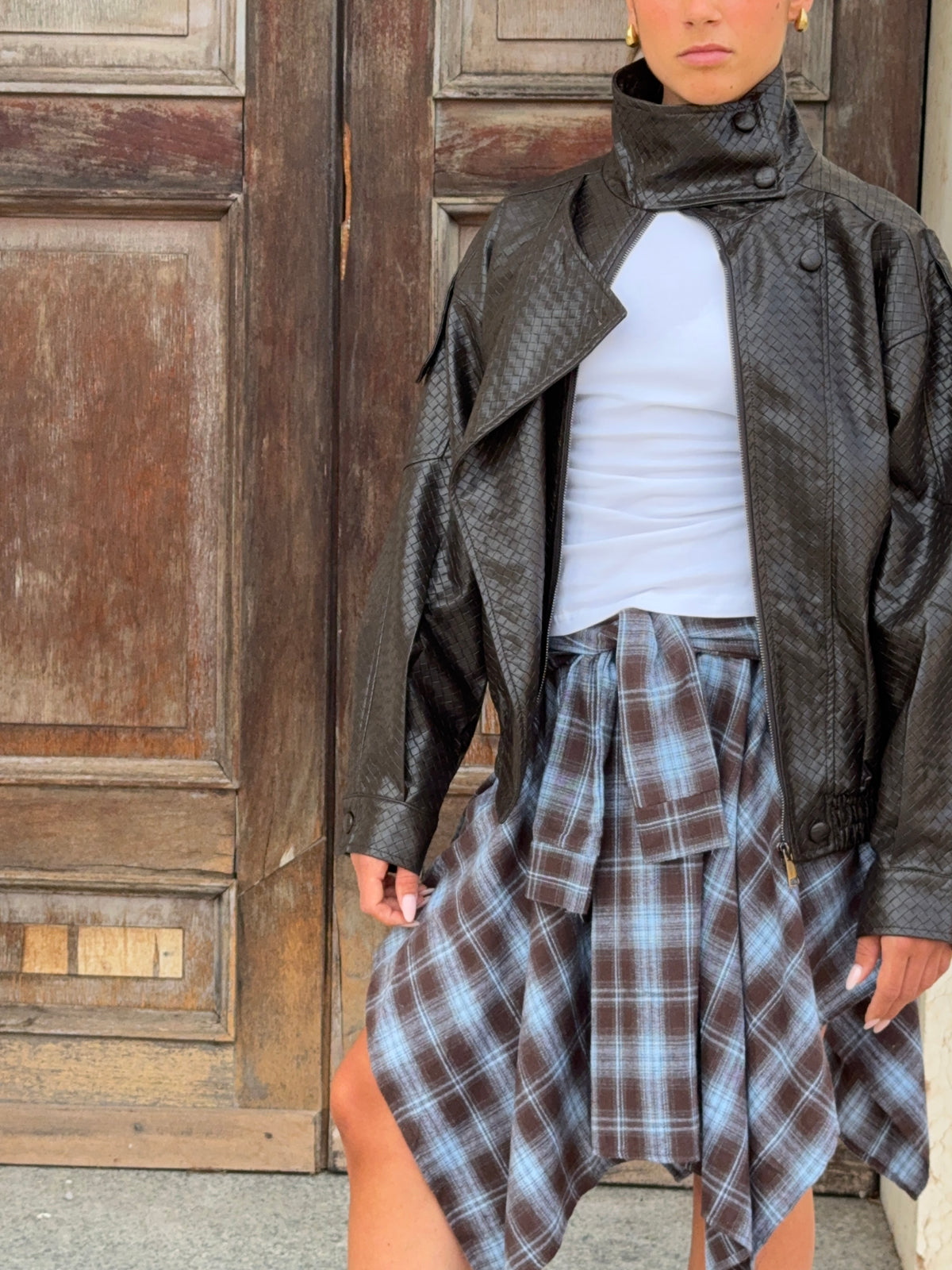 BOMBER ECOPELLE GINEVRA MARRONE