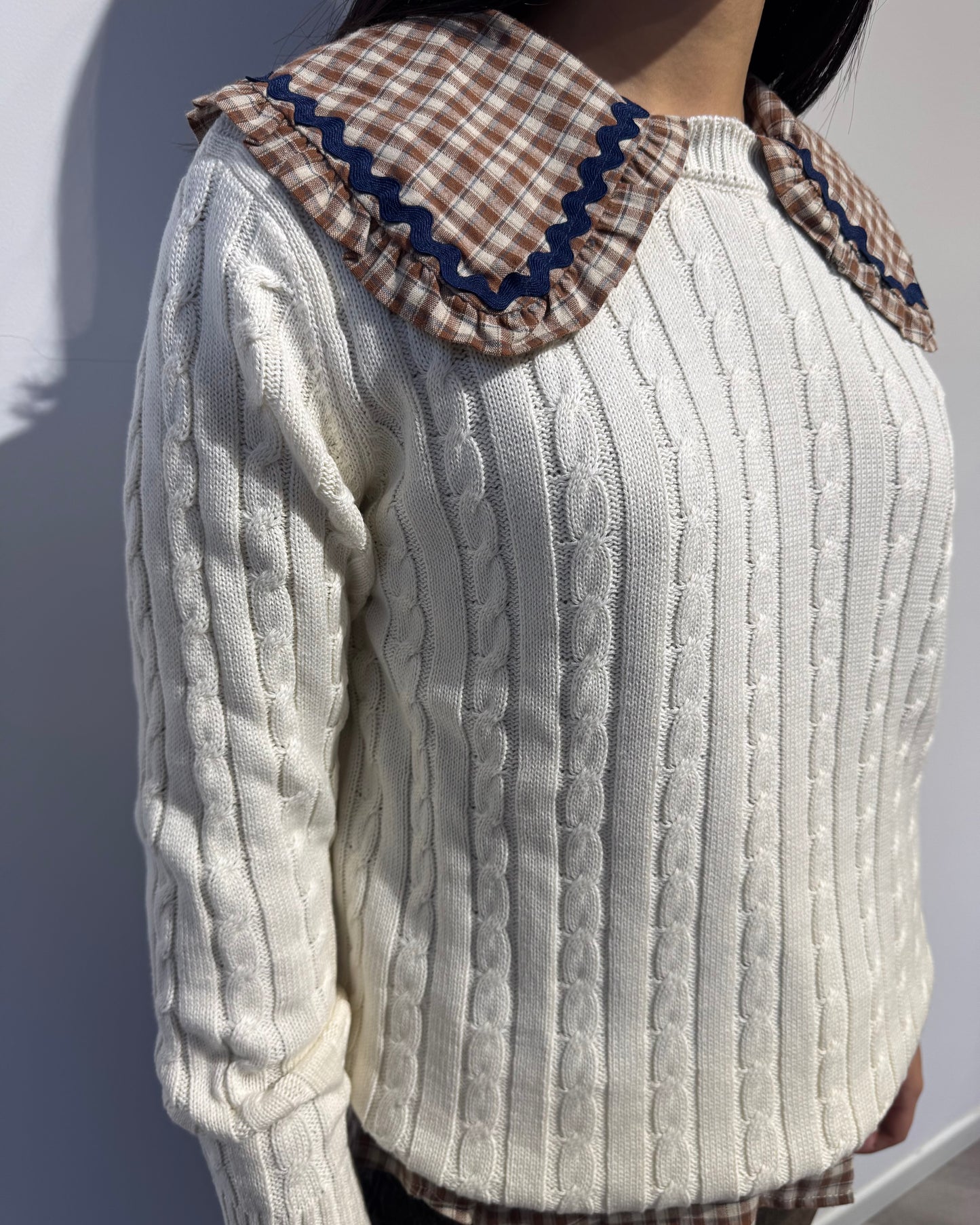 Maglia in cotone treccina