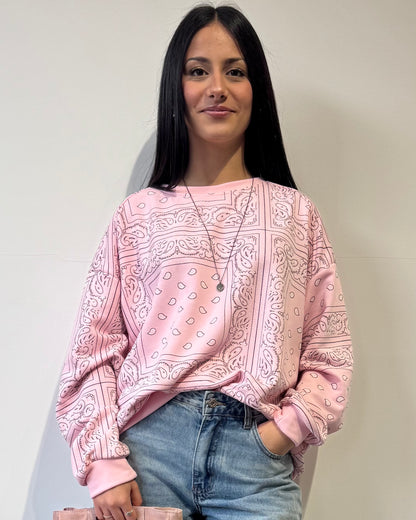 Felpa BANDANA rosa