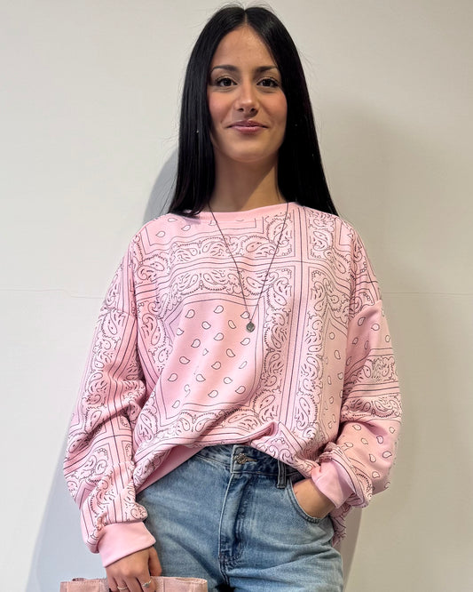 Felpa BANDANA rosa