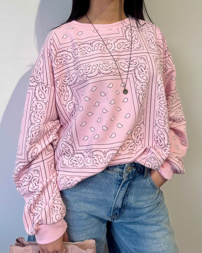 Felpa BANDANA rosa