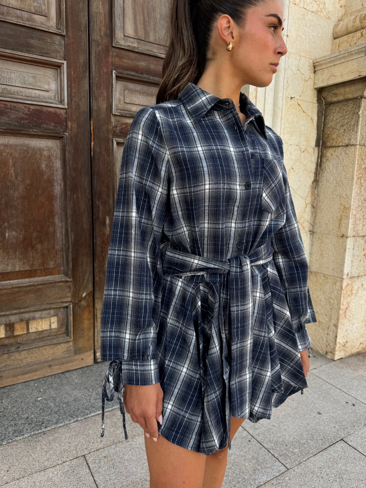 ABITO TARTAN BLAIR BLU