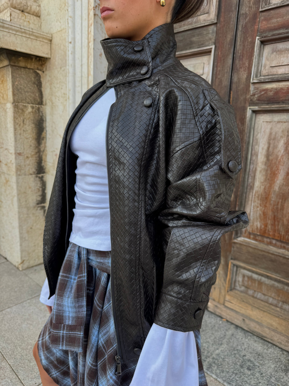 BOMBER ECOPELLE GINEVRA MARRONE