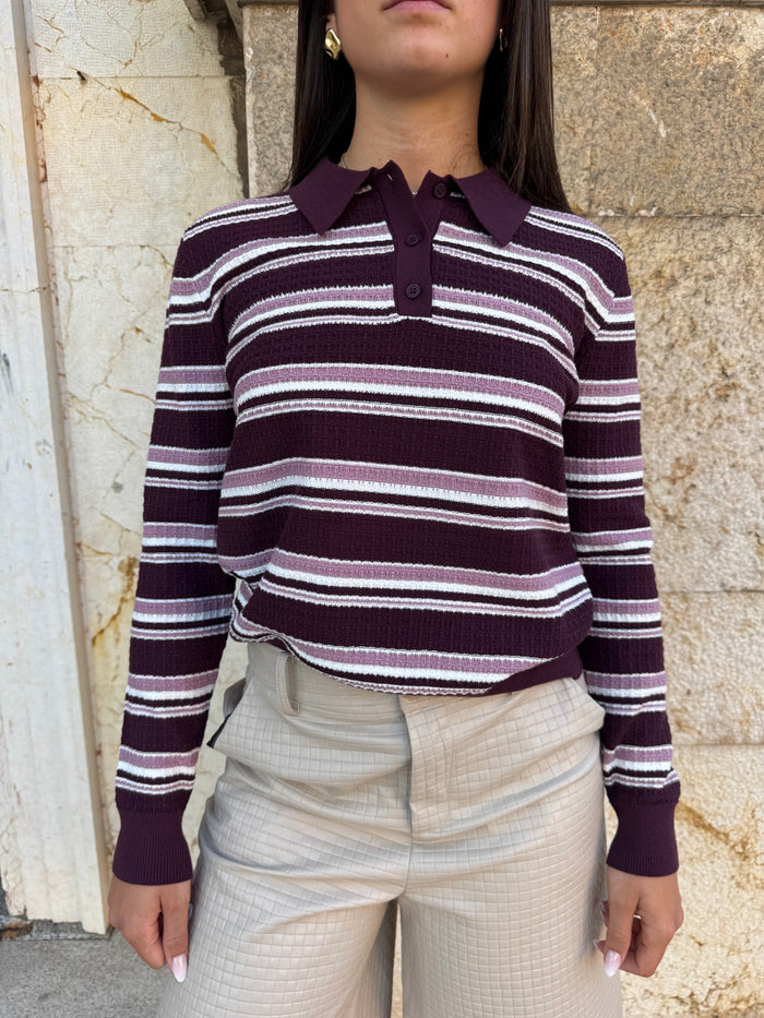 MAGLIA POLLY BORDEAUX