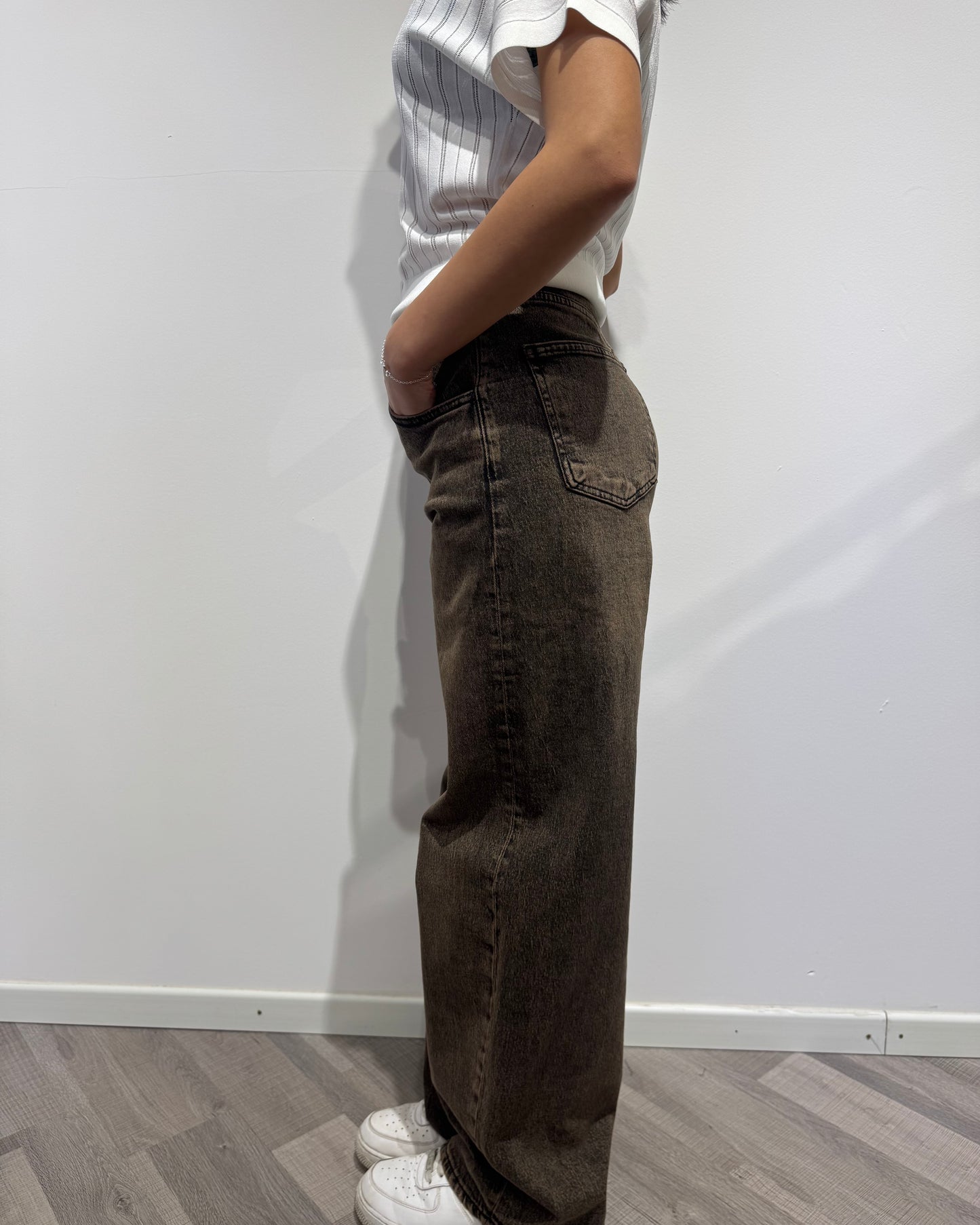 Jeans WideLeg marrone