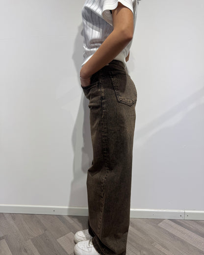 Jeans WideLeg marrone