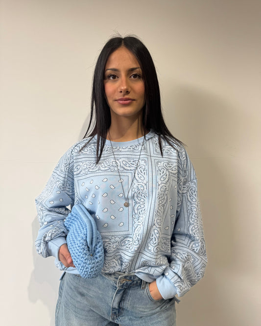 Felpa BANDANA azzurra