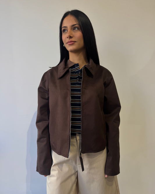 Jacket camoscio moro