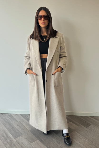 Cappotto Over in lana Grigio