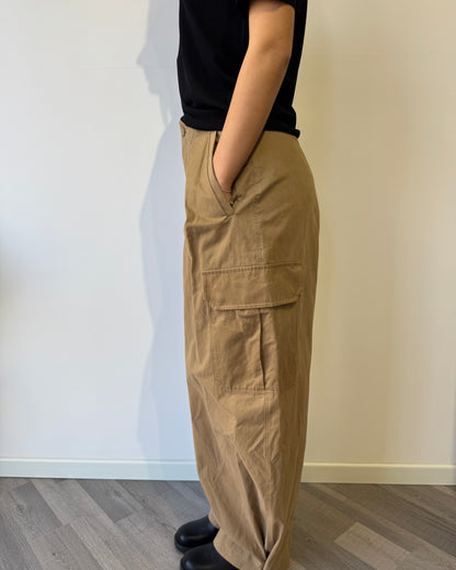 Pantalone cargo camel