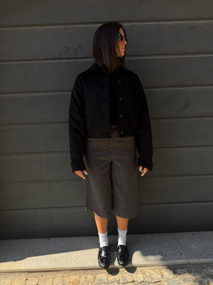 BOMBER ECO CAMOSCIO JACK IMBOTTITO NERO