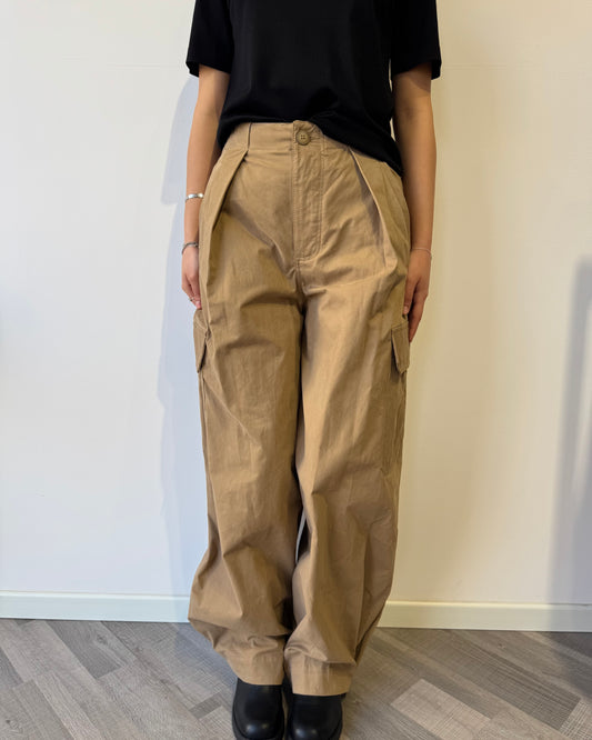 Pantalone cargo camel