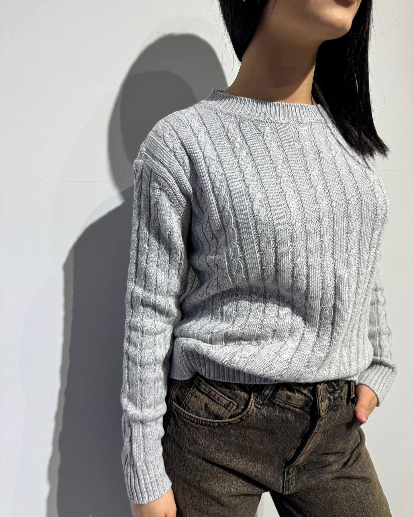 Maglia in cotone treccina