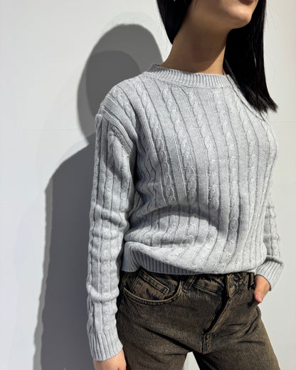 Maglia in cotone treccina