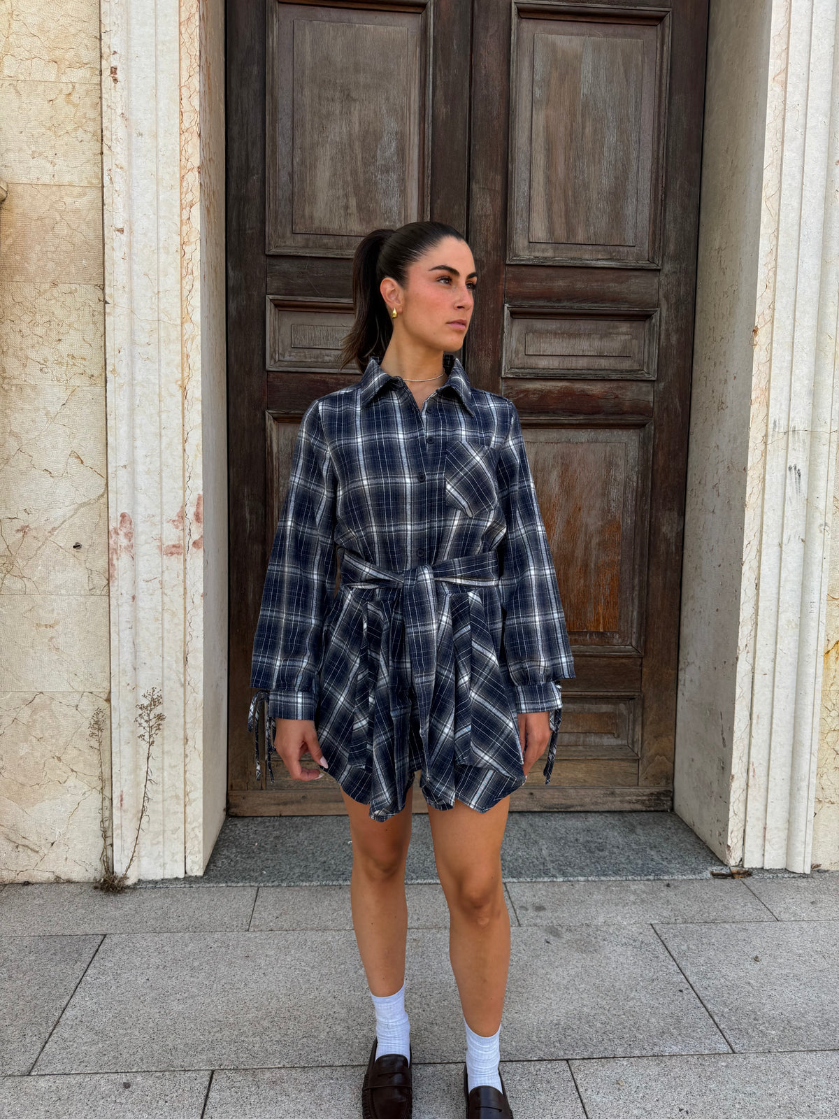 ABITO TARTAN BLAIR BLU