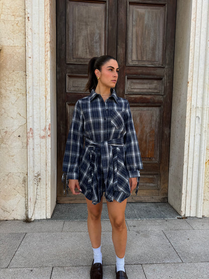ABITO TARTAN BLAIR BLU
