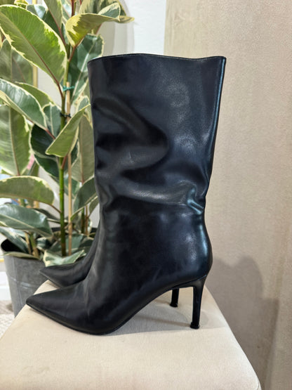 STIVALI PENELOPE IN ECOPELLE NERO