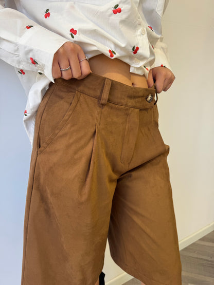 Bermuda Largo Scamosciato