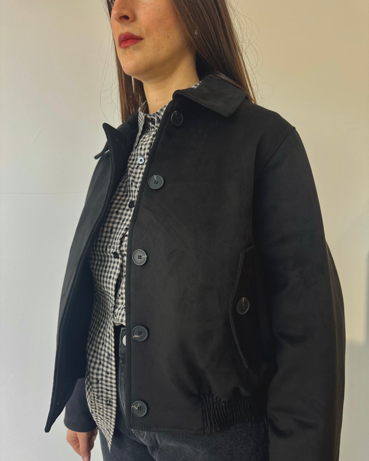 Bomber camoscio black