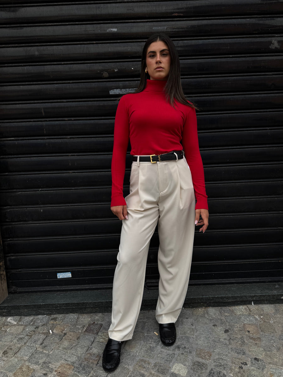 PANTALONI ELEGANT PANNA