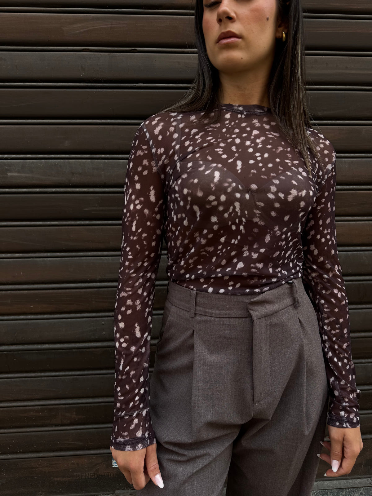 MAGLIA VELATA LEOPARD BORDEAUX