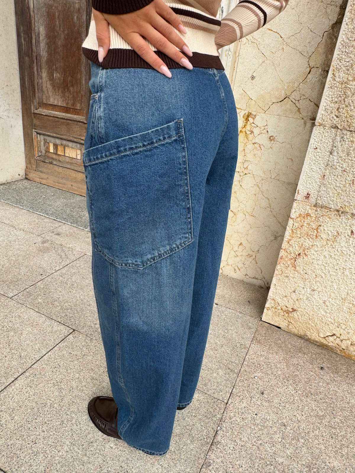 JEANS SIBILLA CON TASCHE LATERALI