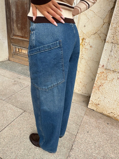 JEANS SIBILLA CON TASCHE LATERALI