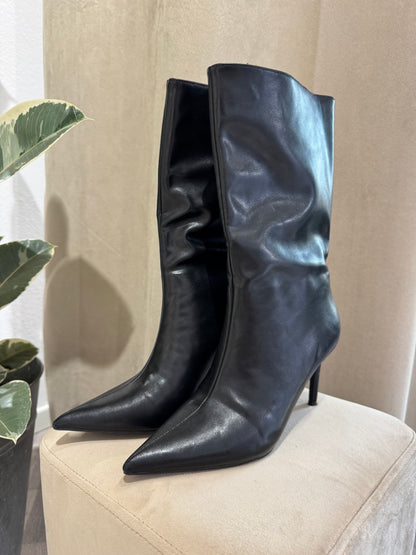 STIVALI PENELOPE IN ECOPELLE NERO