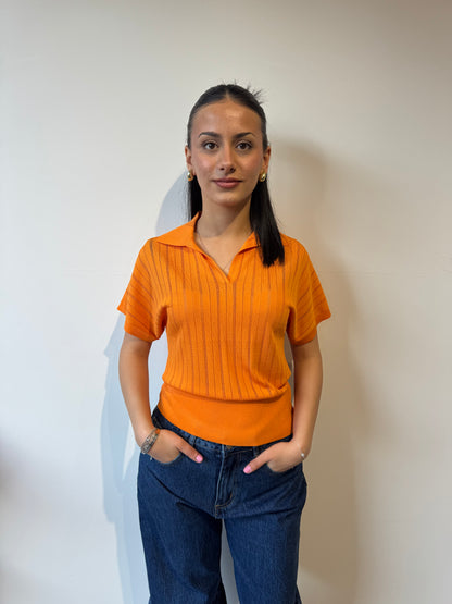 Polo viscosa orange