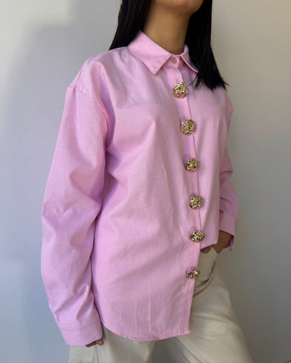 Camicia Lux botton rosa