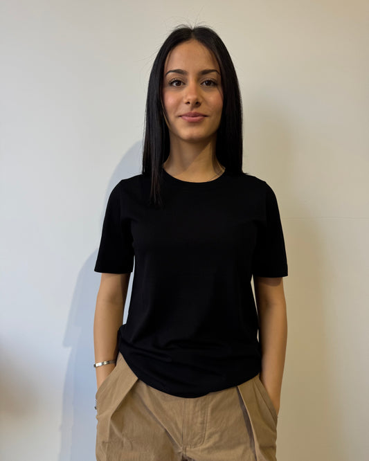 T-shirt viscosa nera