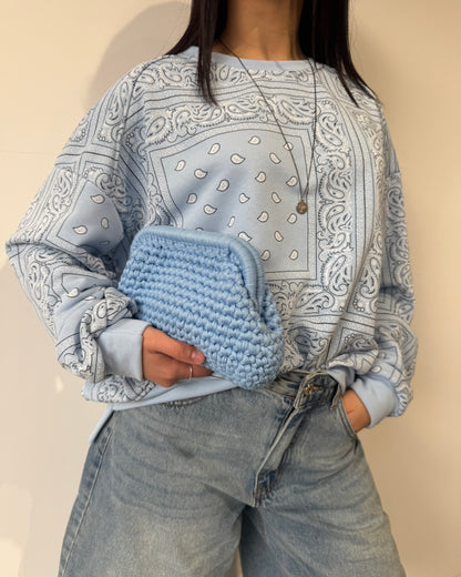 Cluctch GOMITOLO azzurra