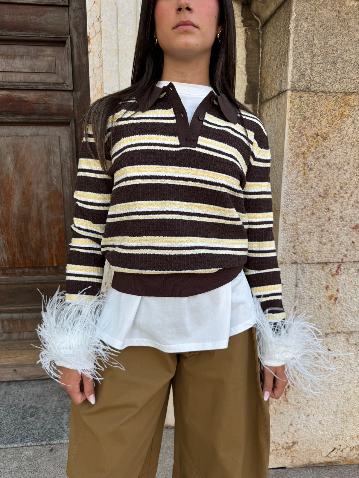 MAGLIA POLLY MARRONE