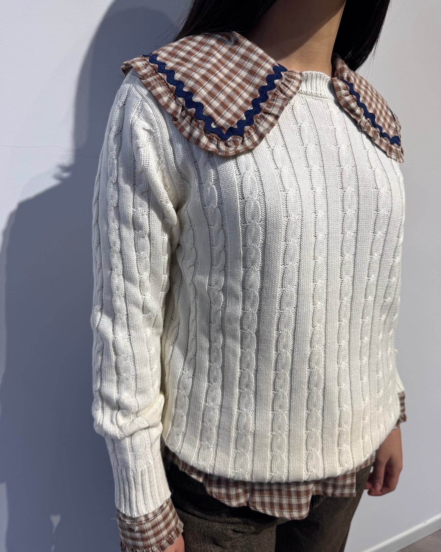 Maglia in cotone treccina