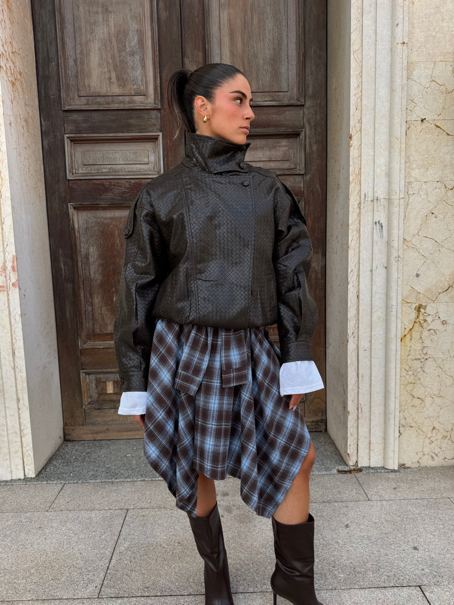 BOMBER ECOPELLE GINEVRA MARRONE