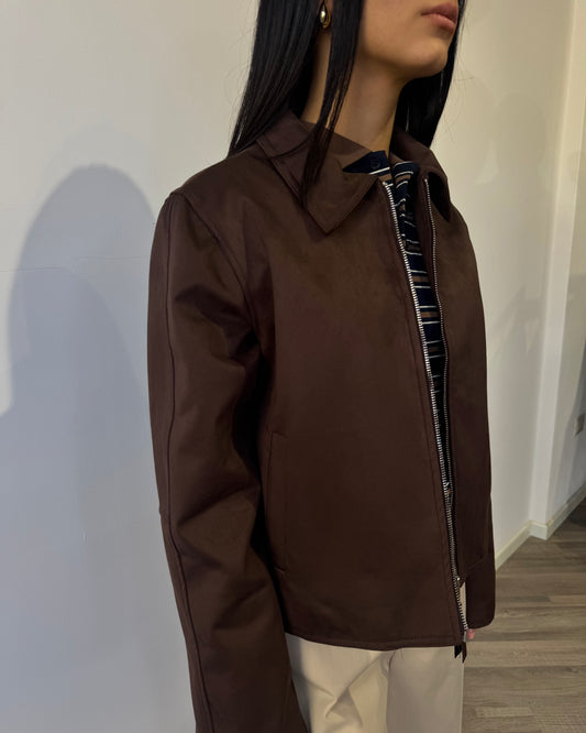 Jacket camoscio moro